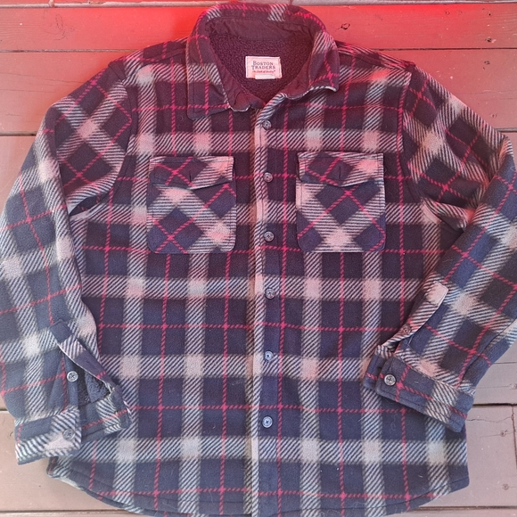 Boston Traders Other - Boston Traders long sleeve button-up jacket small blue red brown XL